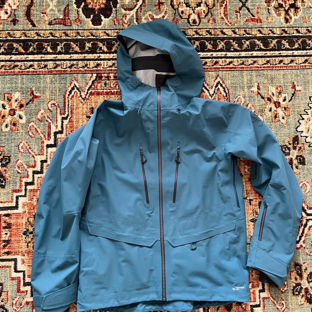 Salomon Ski Snowboard QST 3L Shell Jacket Men's - Perterx, waterproof - sz large